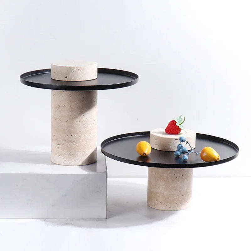 Afralia™ Marble Serving Tray Natural Stone Luxury Hightea Plate Tray