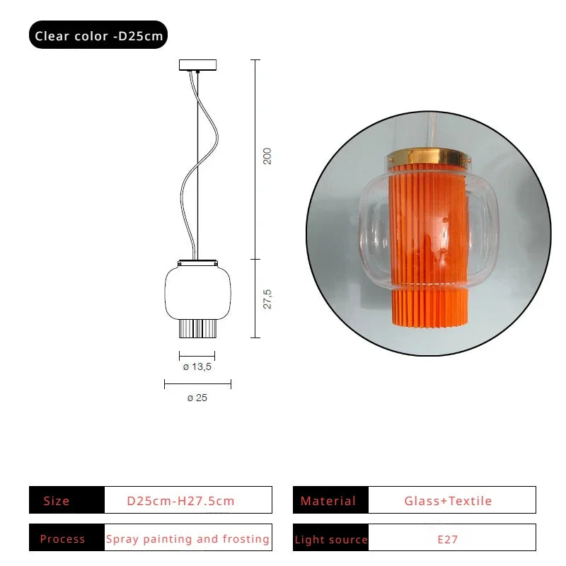 Afralia™ Nordic Glass LED Pendant Chandelier for Home Dining and Kitchen Bar