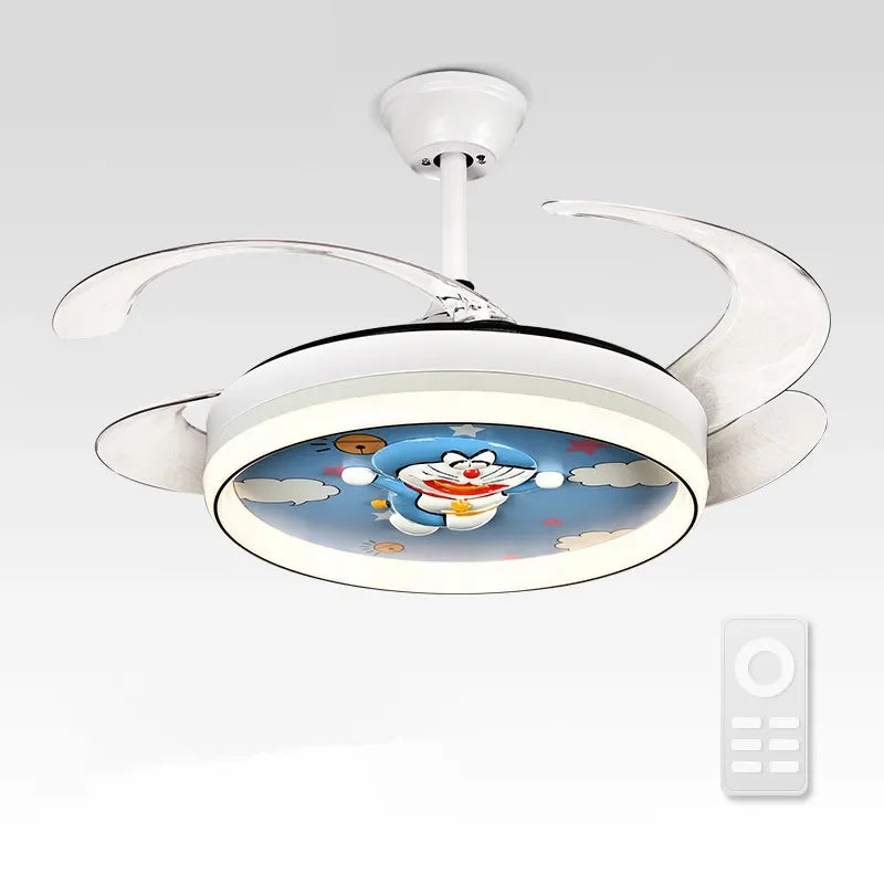 Afralia™ Dimmable Smart Home LED Ceiling Fan Light with Remote Control