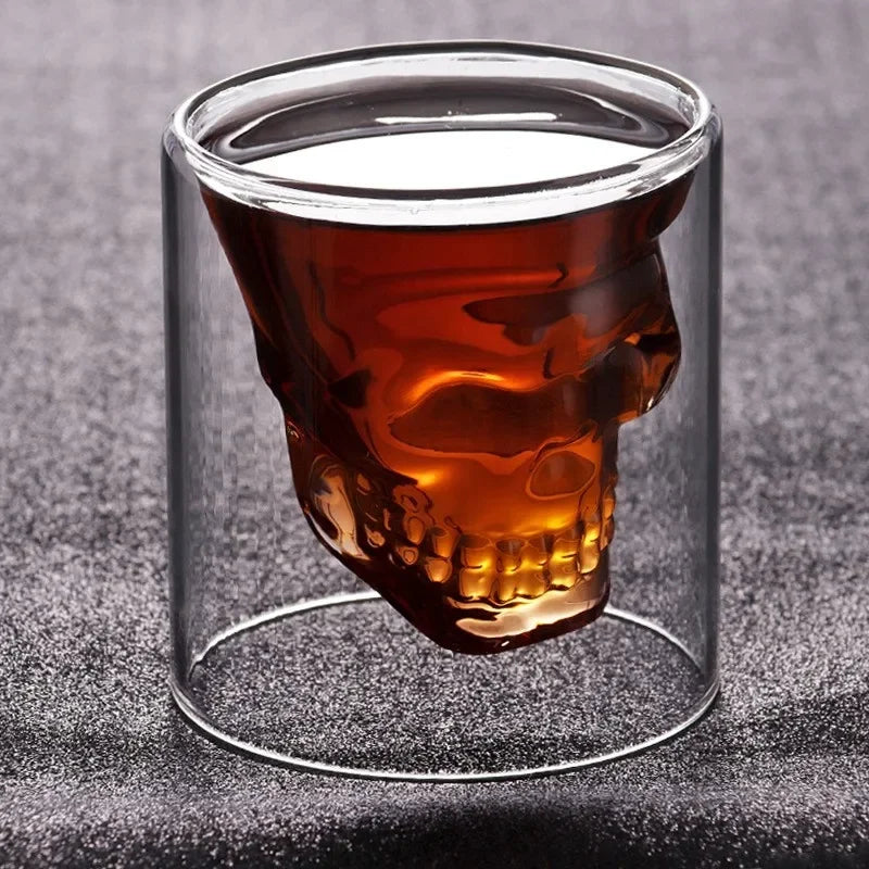 Afralia™ Skull Glass Cup for Beer, Tea, Cocktail, Wine - Heat Resistant Mug