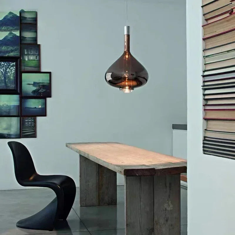 Afralia™ LED Glass Pendant Lamp: Hotel Kitchen Restaurant Bar Chandeliers Lighting