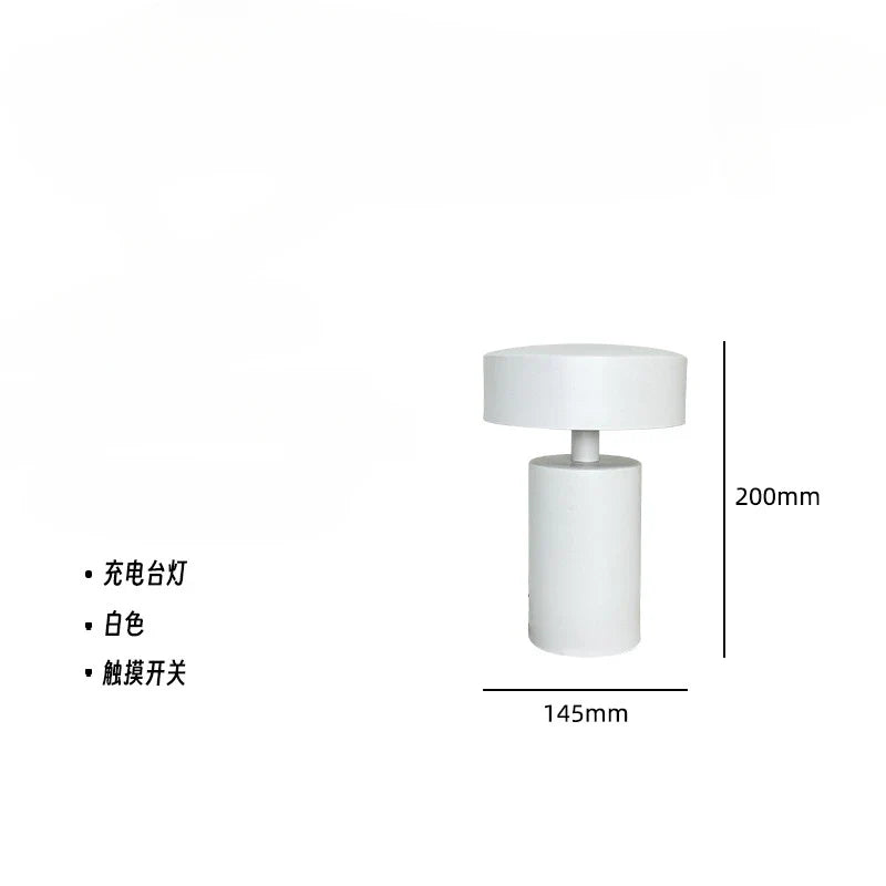 Afralia™ Mushroom Table Lamp Touch Switch USB Charging Wireless Modern Desk Light