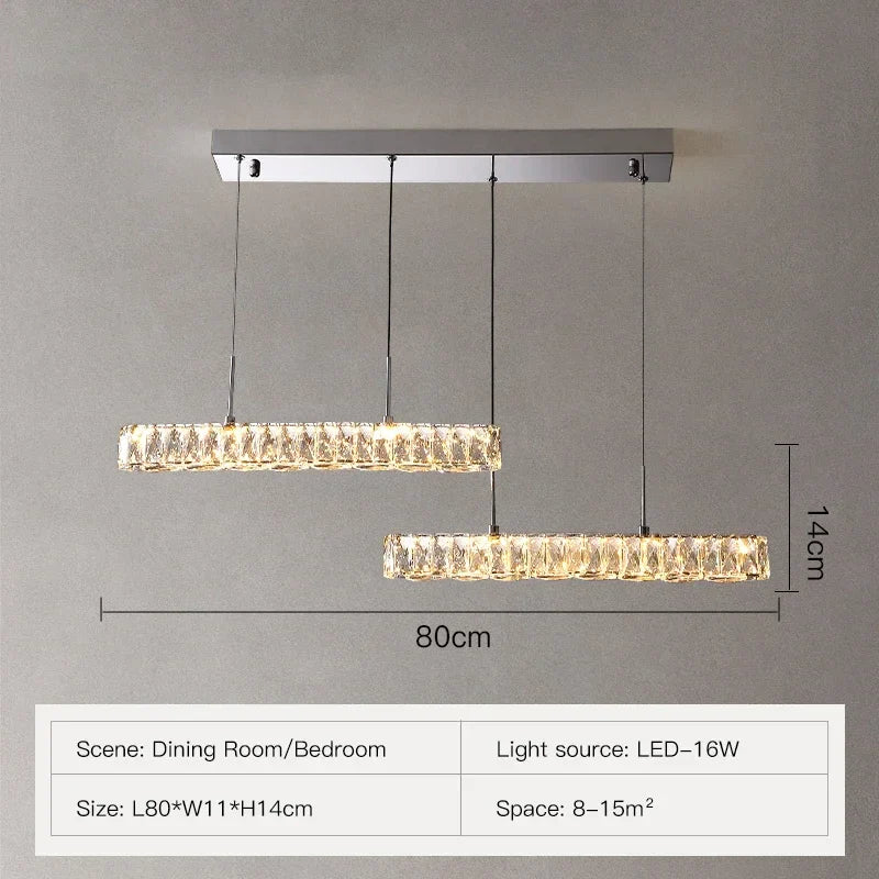 Afralia™ Crystal Ceiling Chandelier Light - Modern Luxury Dimmable LED Luminaire