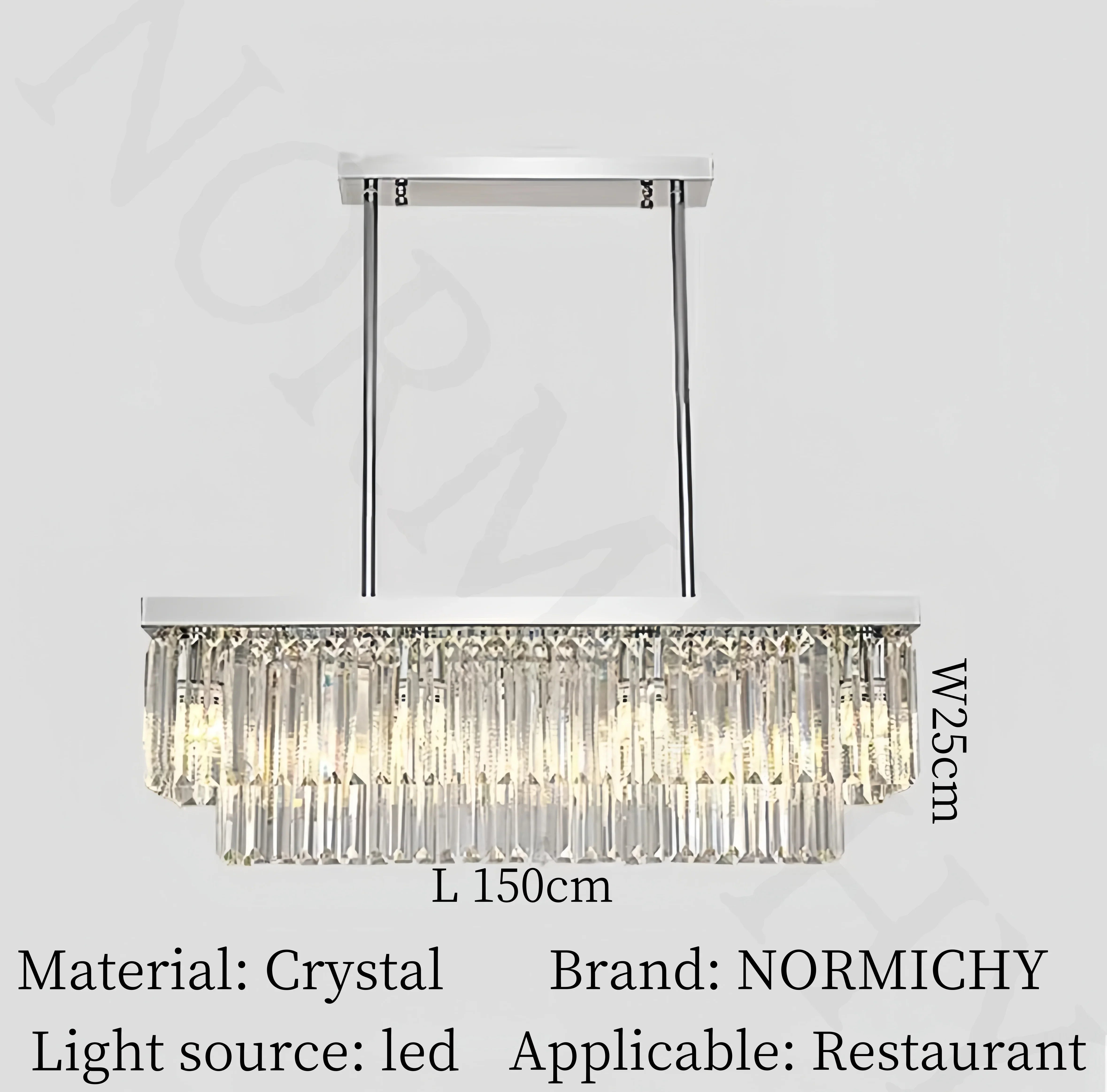 Afralia™ Crystal Chandelier: Nordic Minimalist Rectangular Restaurant Lighting