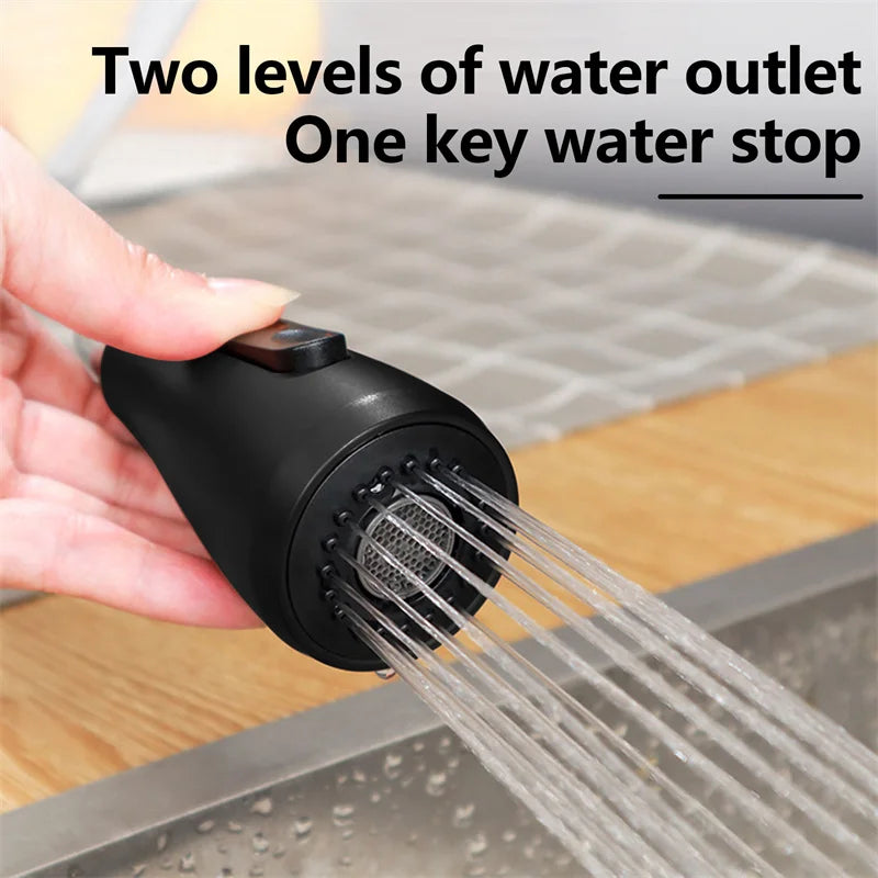 Afralia™ Pull-Out Sink Mixer Tap with 2 Modes, Cold & Hot Water, 360° Rotation