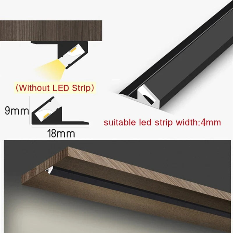 Afralia™ Slim Aluminum LED Profile for Cabinet Layer Backlight Bar Strip Light