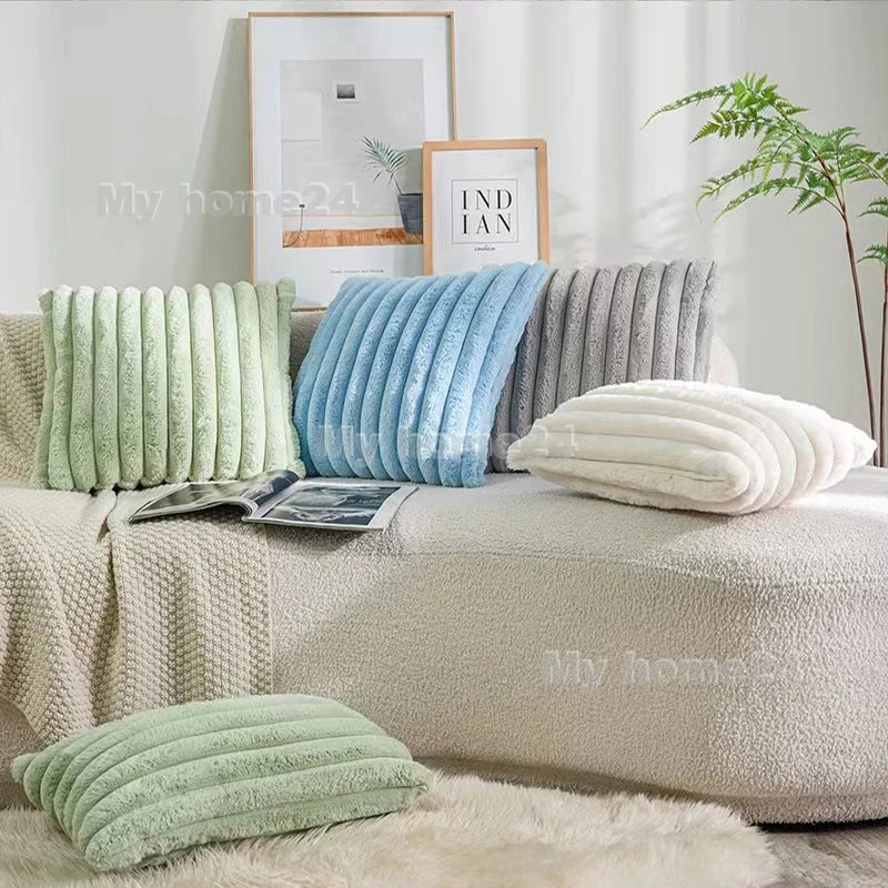 Afralia™ Plush Pillow Cover 45*45 for Sofa Living Room Decor