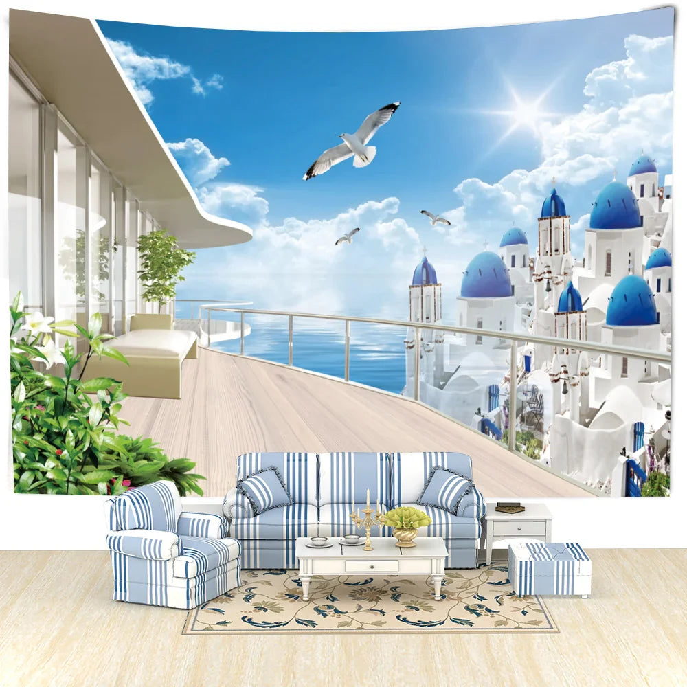 Afralia™ Seagull Tapestry Wall Hanging: Modern Bohemian Room Decor Art Aesthetics