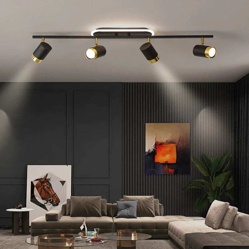 Afralia™ LED Chandelier with Spotlights for Living Room Bedroom Ceiling Decor