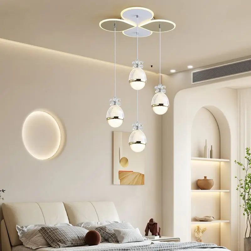 Afralia™ Crystal Pendant Light: Modern Dining Table & Bedroom Chandelier
