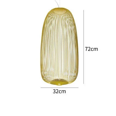 Afralia™ Spokes Bird Cage Pendant Light for Creative Interior Lighting