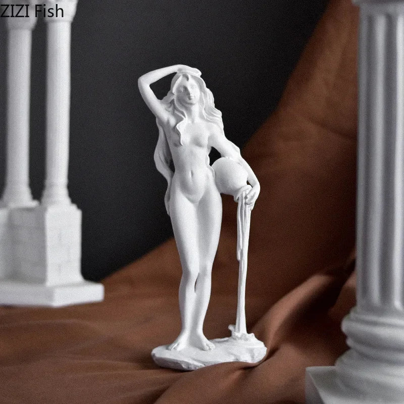 Afralia™ Mythical Goddess Resin Sculpture Desk Ornament Figurine Room Decor