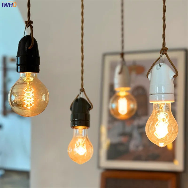 Afralia™ Ceramic LED Pendant Light: Vintage Japanese Style Single Lamp for Home Decor