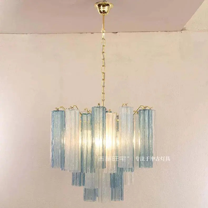 Afralia™ Colorized Glass LED Chandelier for Living Room Kitchen Bedroom