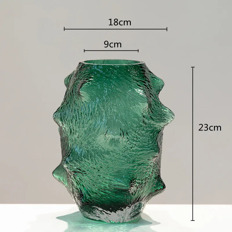 Afralia™ Green Sea Cucumber Glass Vase Terrarium for Home Decoration