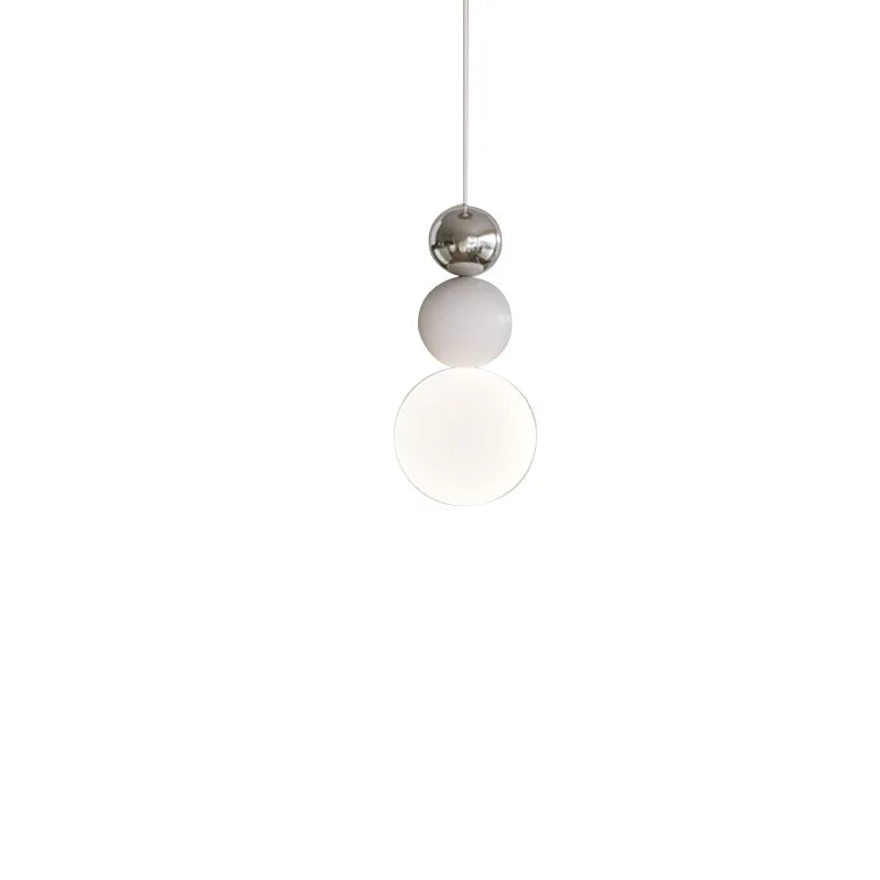 Nordic White Glass Pendant Lamp, Adjustable Hanging Light Fixture, Afralia™ Brand.