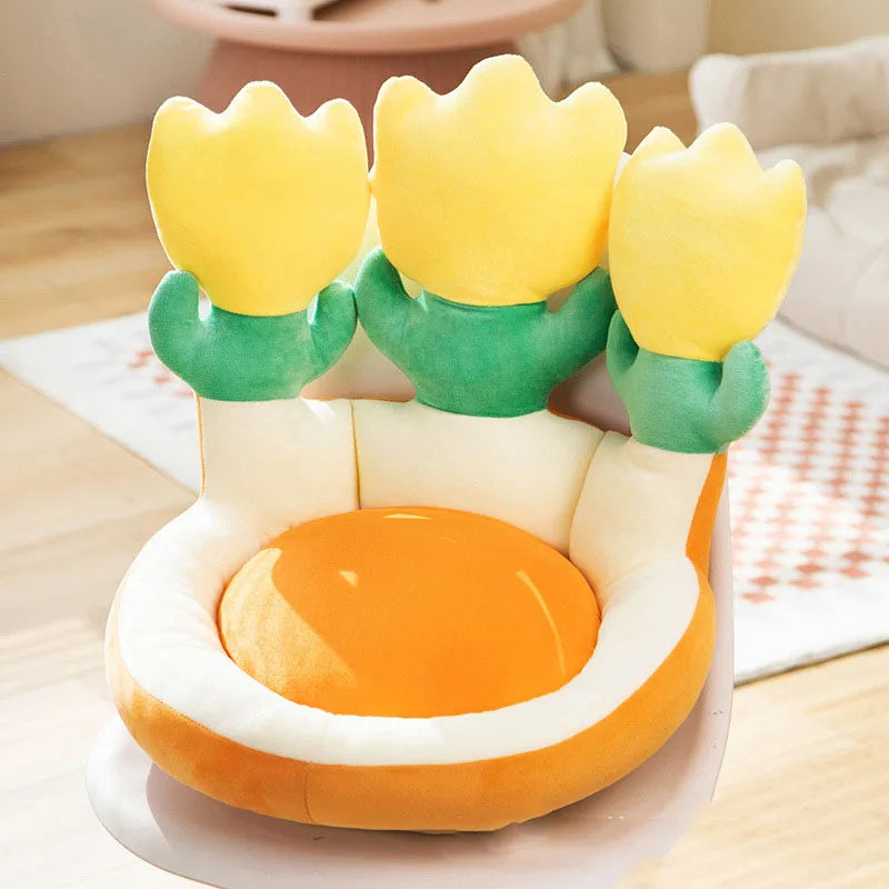 Afralia™ Plush Chair Cushion with Backrest for Comfortable Sitting Experience