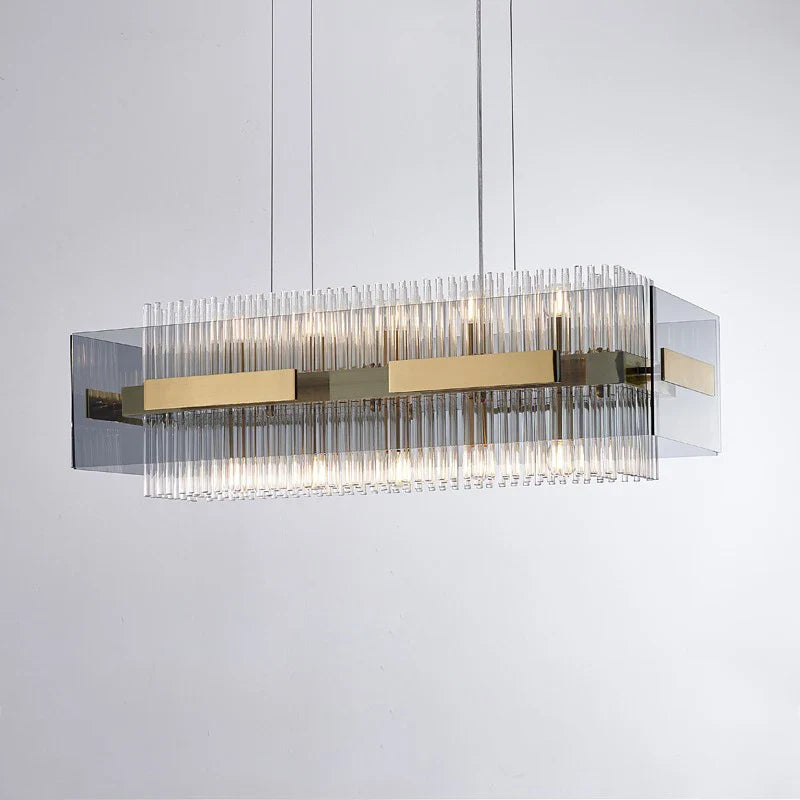 Afralia™ Glass Chandelier: Stylish Table Lamp for Dining and Living Room