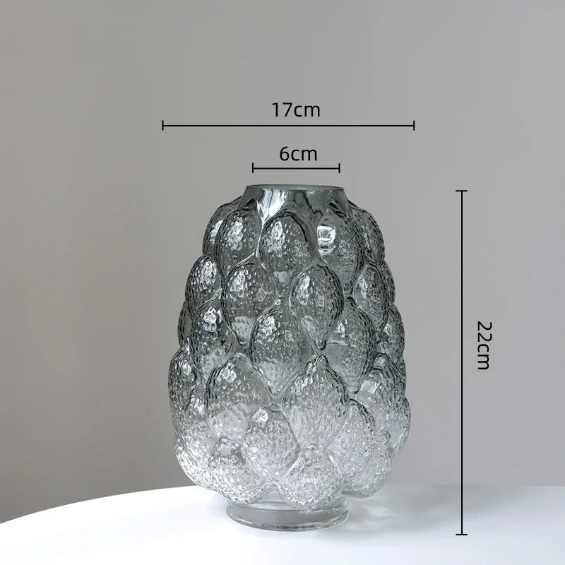 Afralia™ Gradient Glass Vase for Home Decor & Hydroponic Flowers