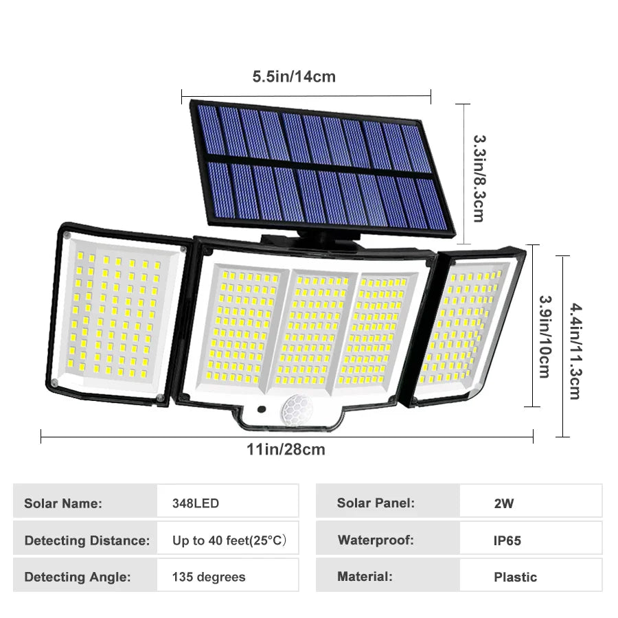 Afralia™ Solar Light: Outdoor IP65 Waterproof LED Solar Garden Street Light with 3 Modes