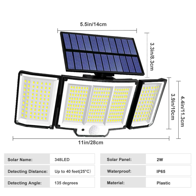 Afralia™ Solar Light: Outdoor IP65 Waterproof LED Solar Garden Street Light with 3 Modes