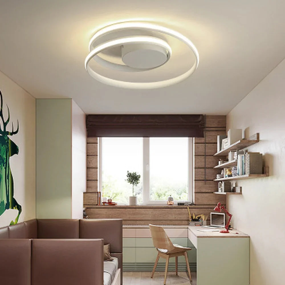 Afralia™ Modern LED Chandelier in Black & White for Living, Bedroom, Dining Room Lighting