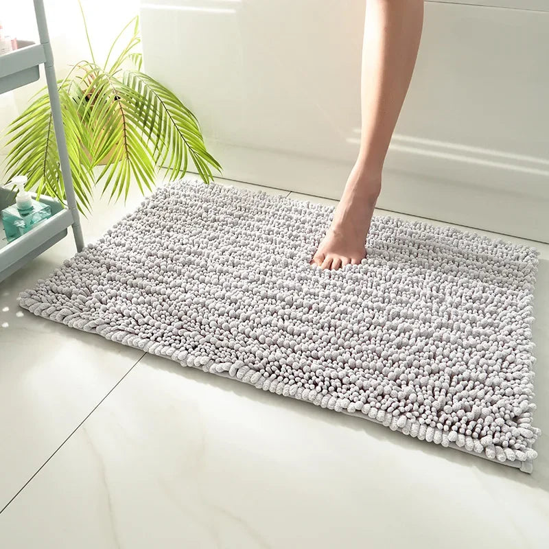 Afralia™ Chenille Bath Mat: Soft, Absorbent, Anti-slip Rug for Cozy Comfort