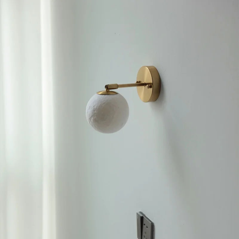 Afralia™ Moon Wall Sconce Up Down Rotate LED Light, Modern Nordic Bedside Lamp