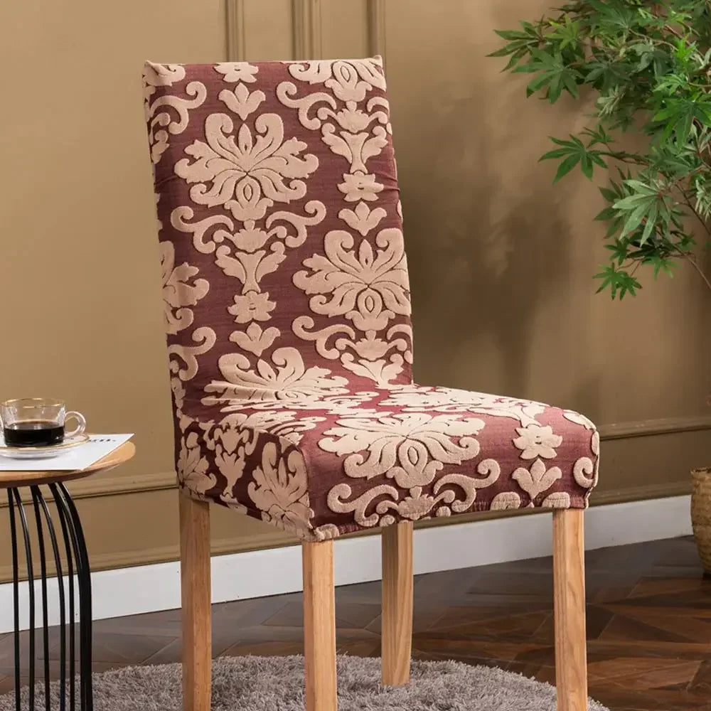 Afralia™ 3D Embossed Print Spandex Chair Cover Slipcovers - Stretch, Elegant, Durable