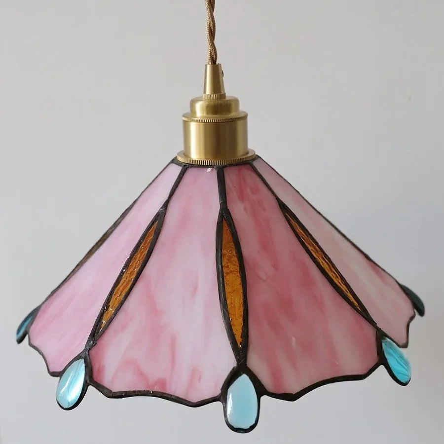 Afralia™ Tiffany Glass Adjustable LED Wall Sconce with Pull Chain Switch