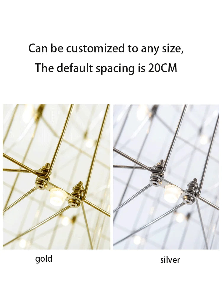 Afralia™ Sky Starlight Cube Chandelier for Living Room, Restaurant, Hotel Lobby, Bar, and Sales Department