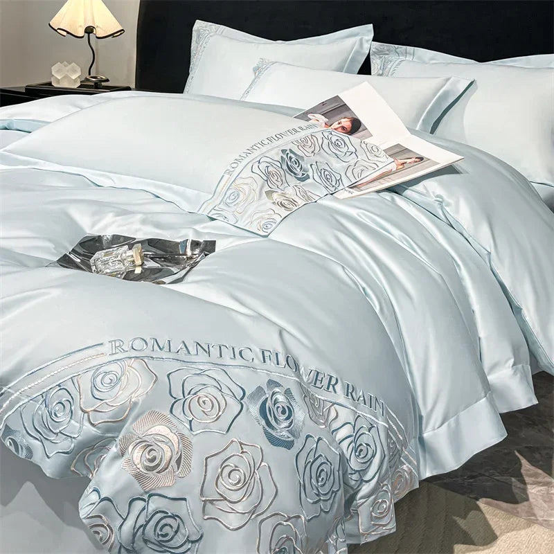 Afralia™ Lyocell Cotton Bed Linens Set Queen King Size