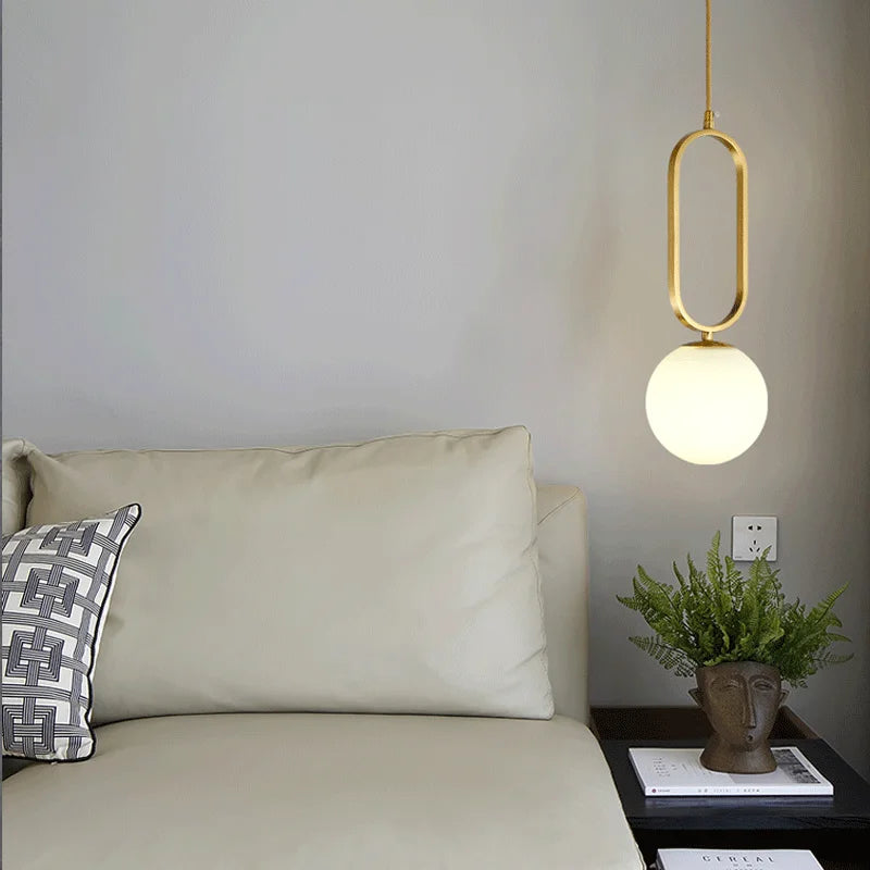 Afralia™ Glass Ball Pendant Lights Dining Decor Chandeliers Kitchen Hanging Lamp Fixture