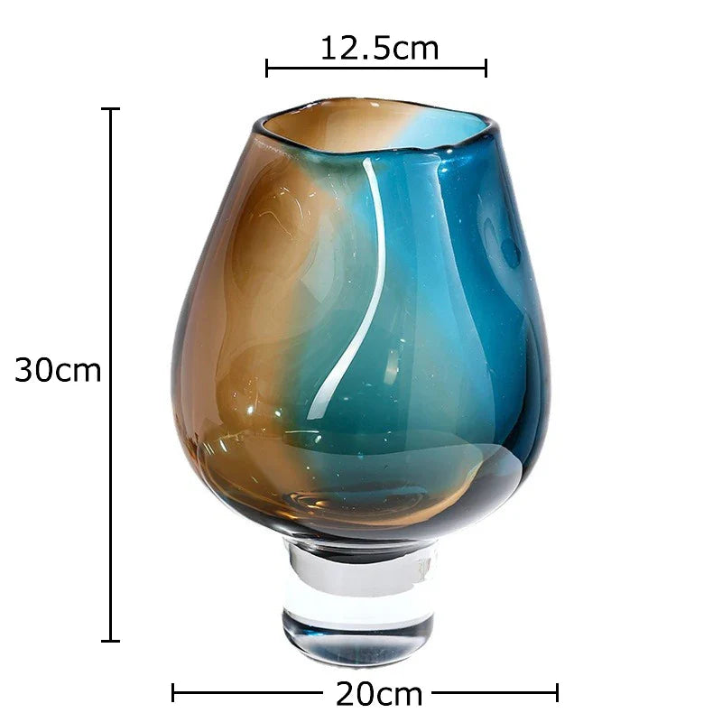 Afralia™ Glass Vase Hydroponics Plant Pots | Colourful Table Decoration Vases