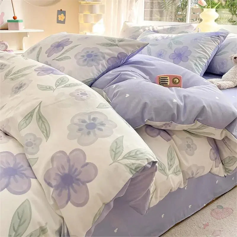 Afralia™ Rural Floral Cotton Comfort Set 200X230Cm Bedclothes