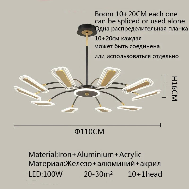 Afralia™ Gold Crystal LED Chandelier for Living Room, Dining, Kitchen - Modern Luxury Style