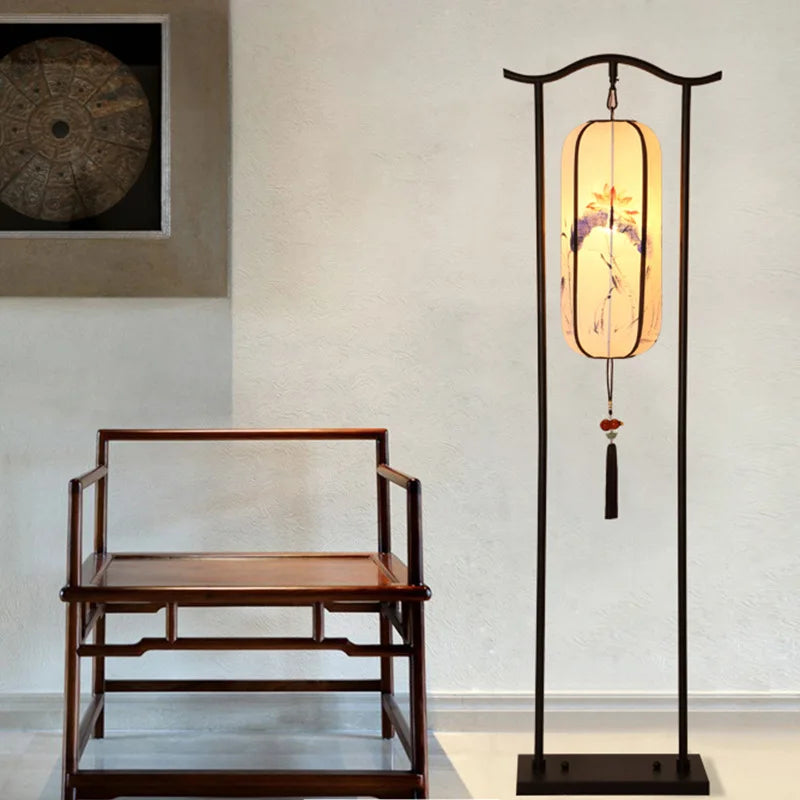 Afralia™ Vintage Chinese Palace Floor Lamp: Elegant Living Room & Bedroom Lighting