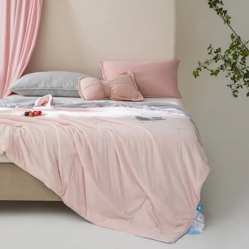 Afralia™ Cooling Quilt: Soft, Comfortable Queen Blanket for Summer Heat, Unique Cold Fiber Technology