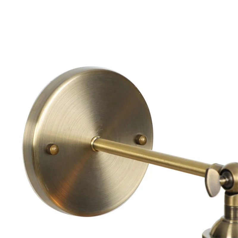 Afralia™ Vintage LED Wall Sconce Pull Chain Switch Glass Country Mirror Light