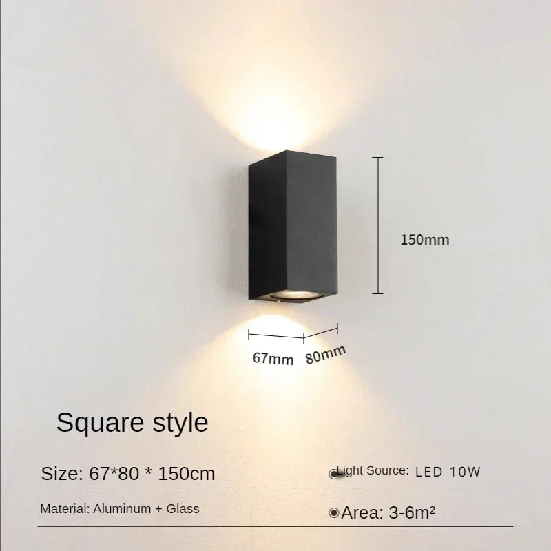 Afralia™ Outdoor Villa GU10 Wall Light for Courtyard, Balcony, Corridor