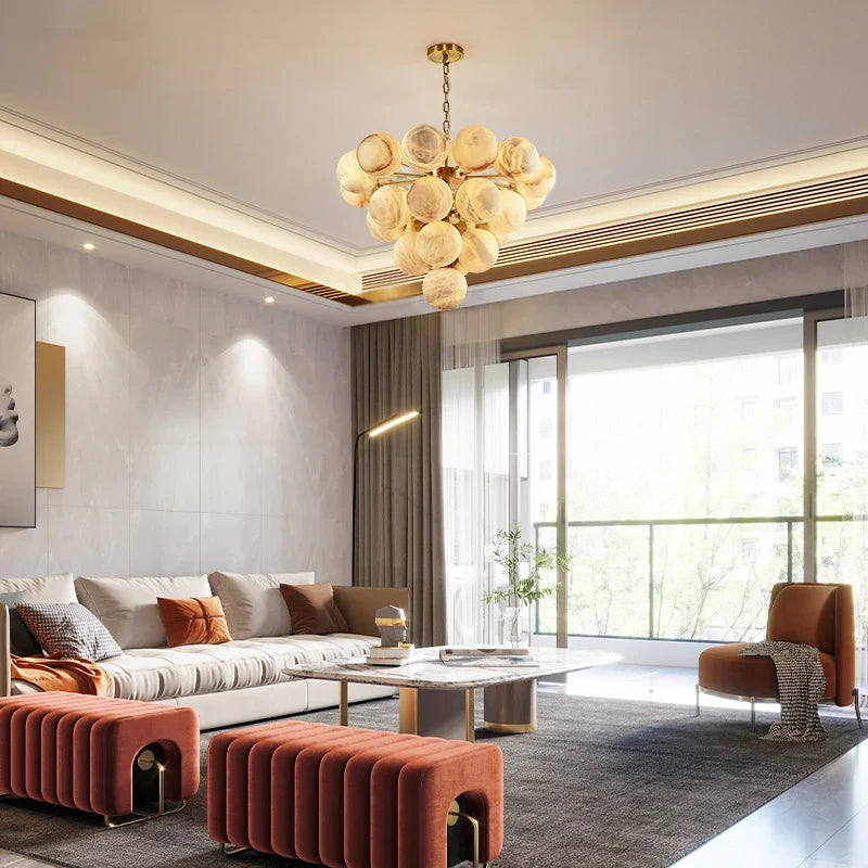 Afralia™ Pingpong G9 LED Chandelier Lighting for Living Room