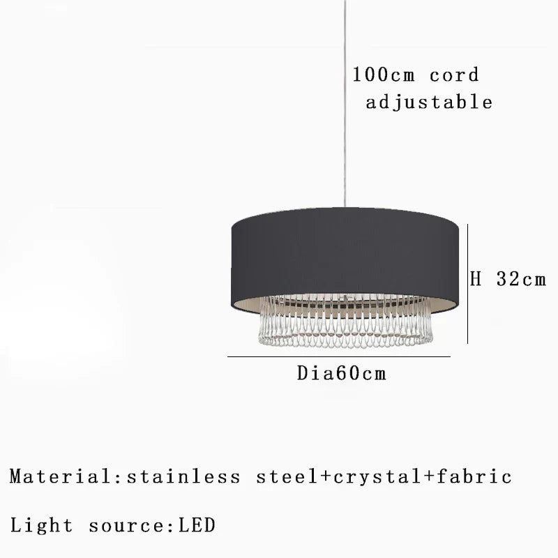 Afralia™ Crystal Pendant Chandelier with LED Lighting