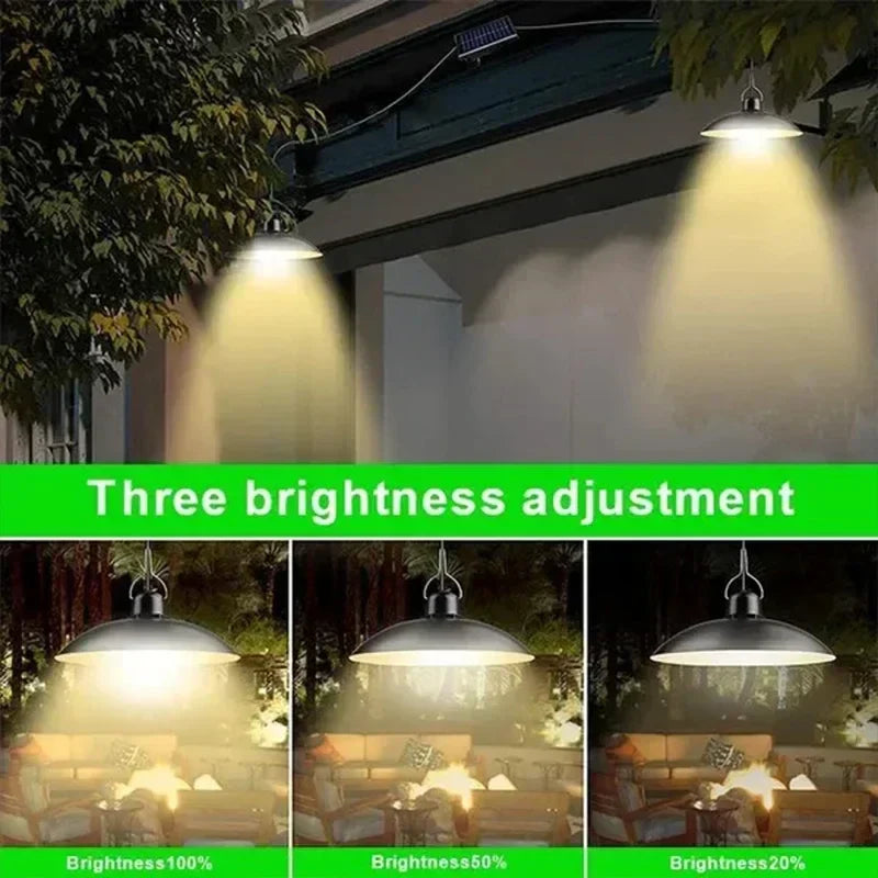 Afralia™ Solar Outdoor Double-head Pendant Light with Remote Control