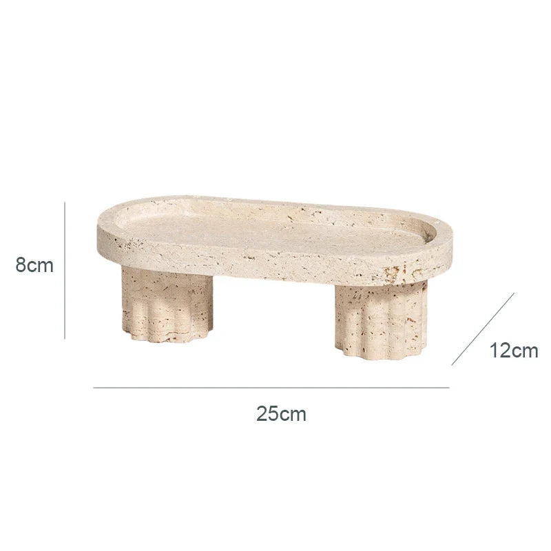 Marble Tray for Dresser Coffee Table Perfume Candles Jewelry by Afralia™