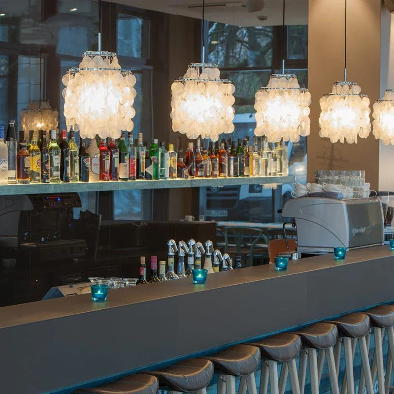 Afralia™ Modern Nordic Conch Chandelier Light Fixture for Bedroom/Living Room Art Decor