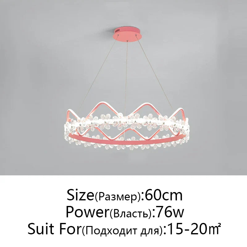 Afralia™ Crystal Flower Ring Chandelier for Modern Living and Bedroom