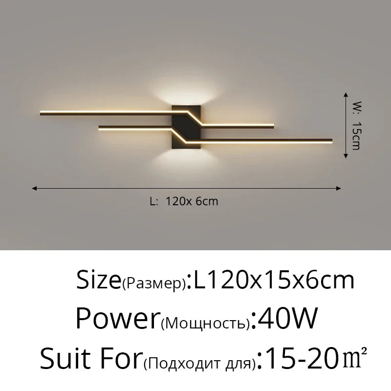 Afralia™ Modern Sofa Background Wall Lamps, Minimalist Bedroom Bedside Lights, Creative Line Decor