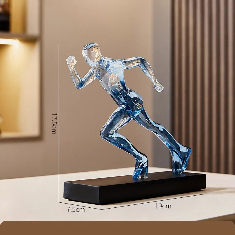 Afralia™ Runner Resin Sculpture Desk Decoration Ornaments Athlete Character Room Decor