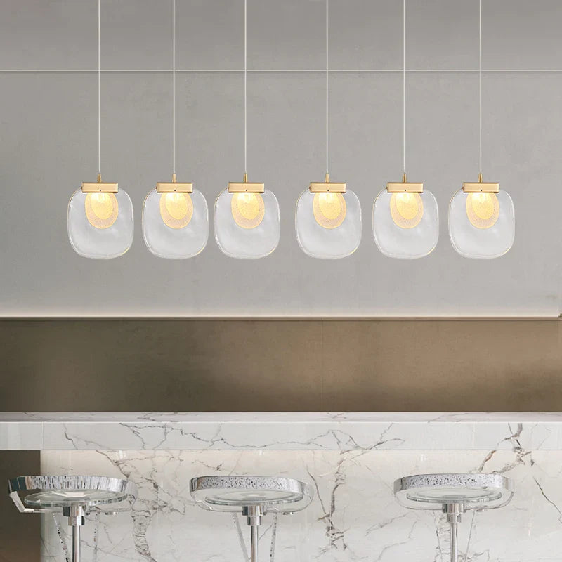 Afralia™ Glass Pendant Lights: Modern Crystal Hanging Lamp for Home Decor