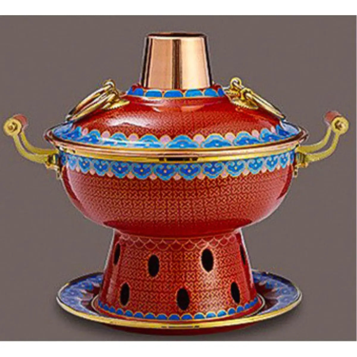 Afralia™ Small Hot Pot Set | Purple Copper Eco-Friendly Oil Separate Meal Household Pot